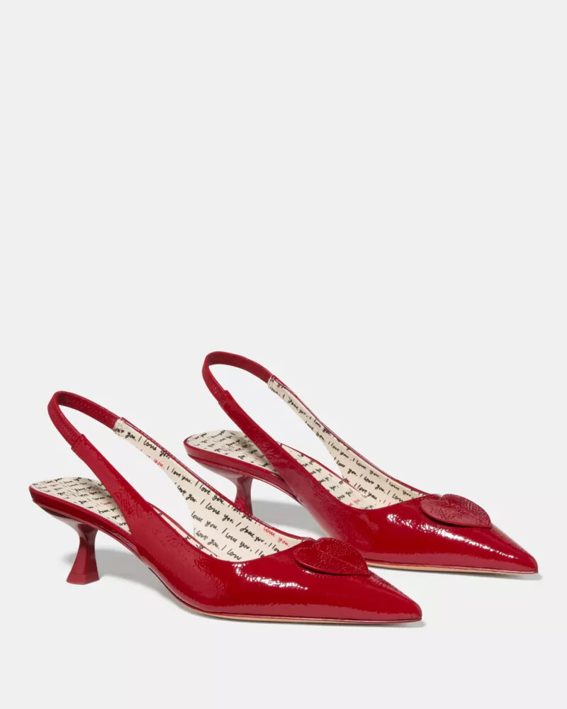 amante slingback salto gatinho escarlate escuro