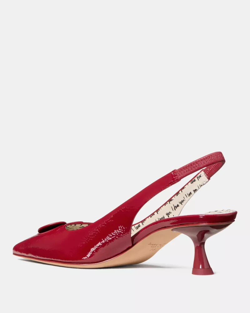 amante slingback salto gatinho escarlate escuro