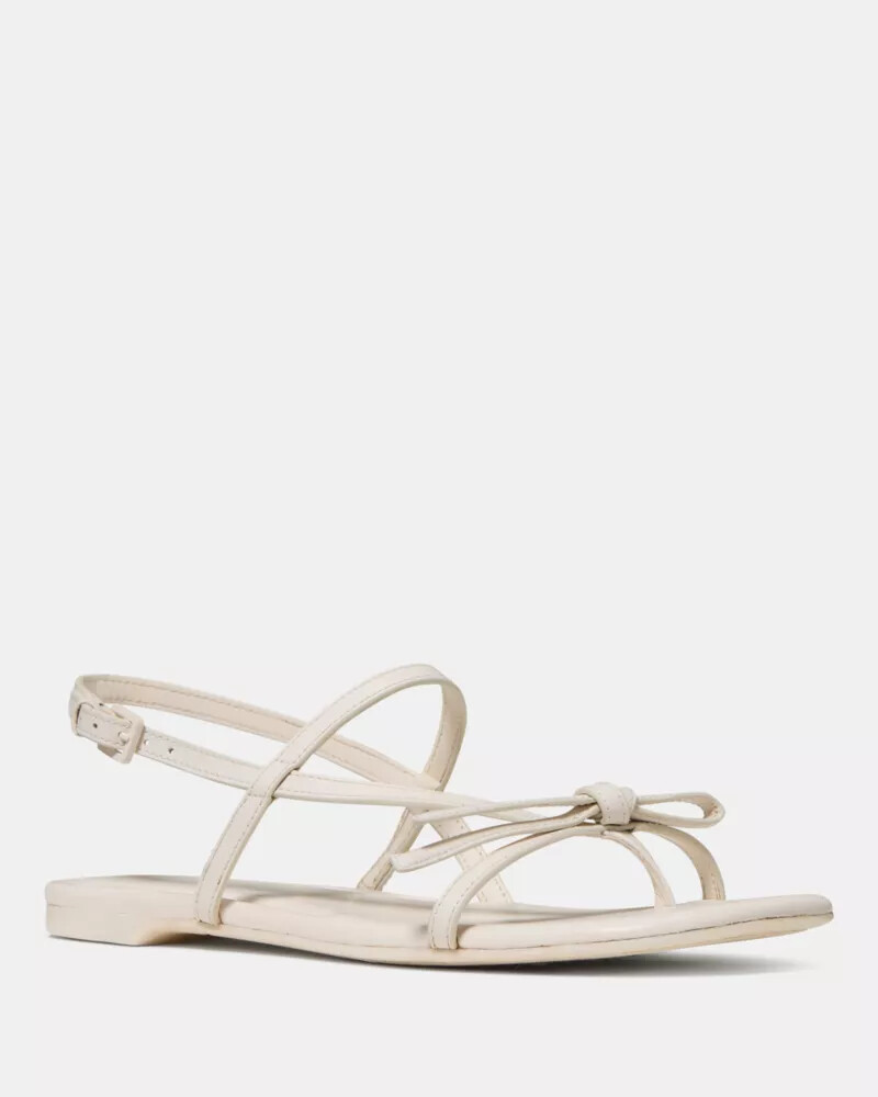 sandália rasteira loop creme