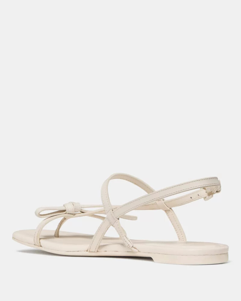 sandália rasteira loop creme