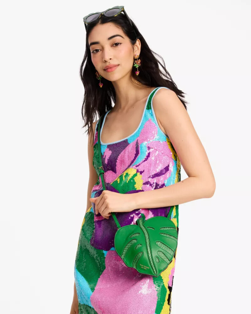 bolsa transversal playa 3d leaf watercress multi