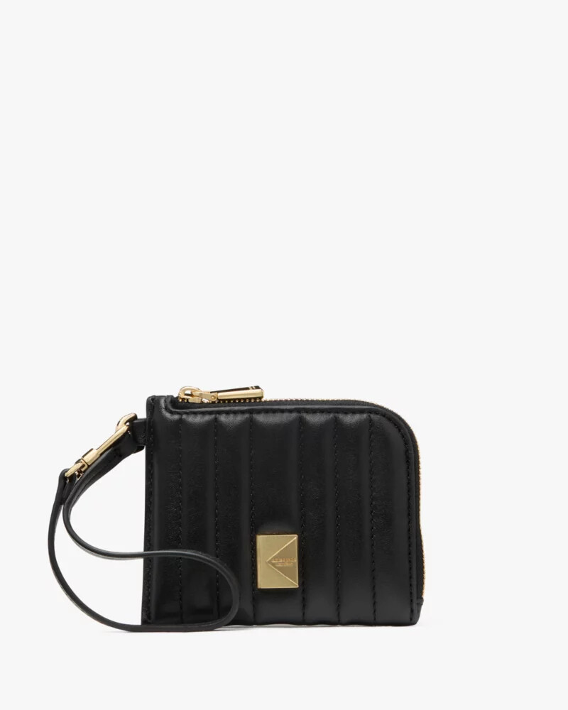 porta-cartões deco acolchoado com alça de pulso preto