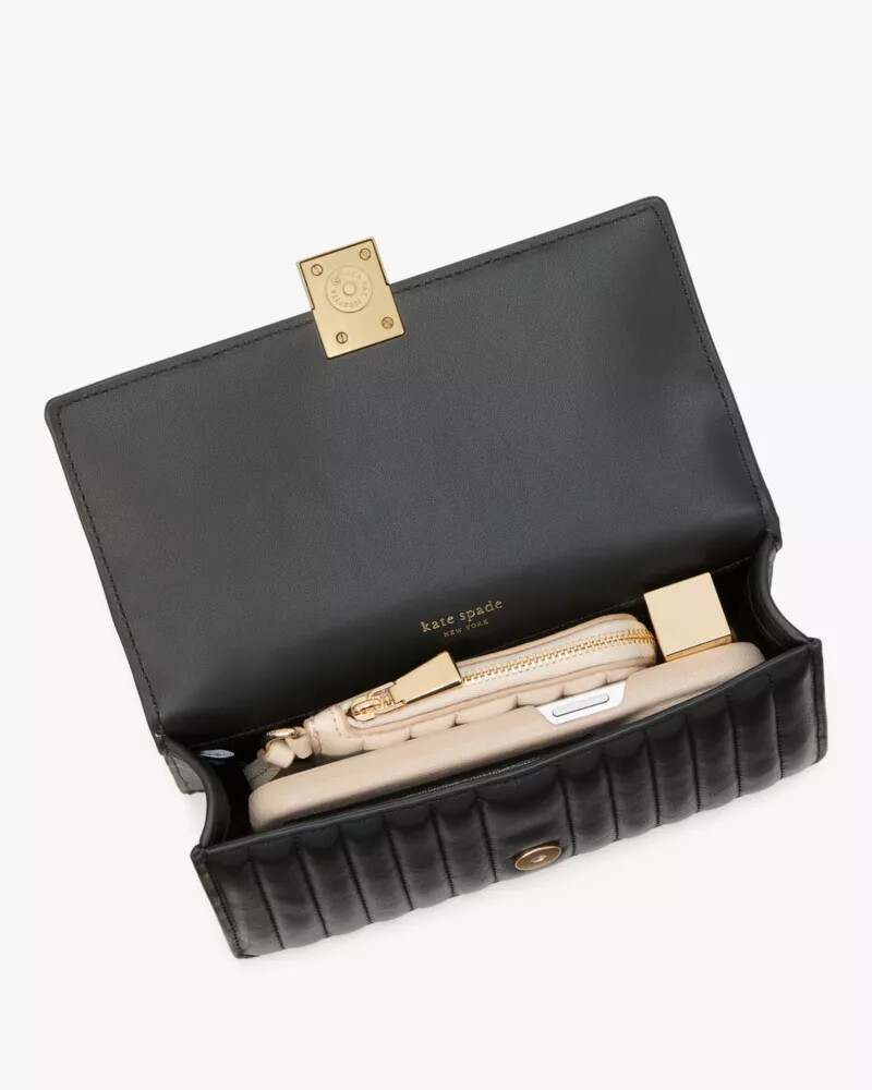 bolsa transversal mini acolchoada deco preta