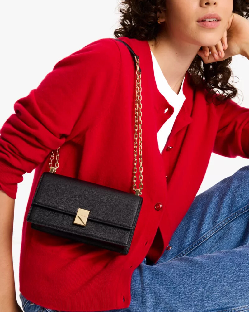 bolsa transversal mini deco preta