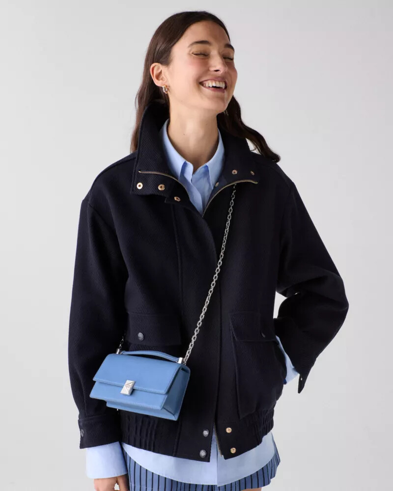 bolsa transversal mini deco azul