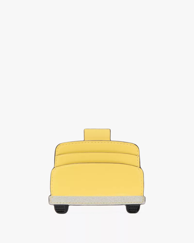 porta-cartões hey taxi decorado amarelo multicolorido