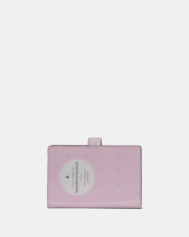 bolsa transversal page turner para cartões roxa