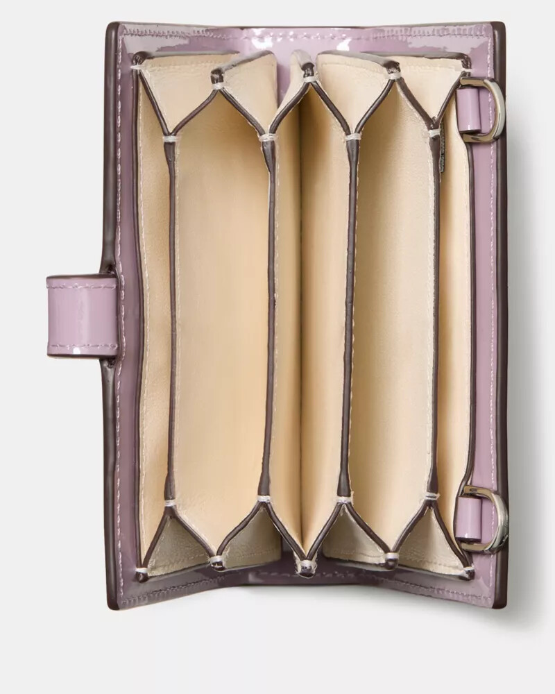 bolsa transversal page turner para cartões roxa