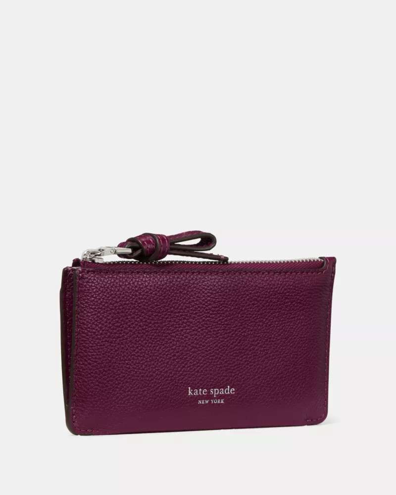 porta-cartões loop east west zip card case purple agate