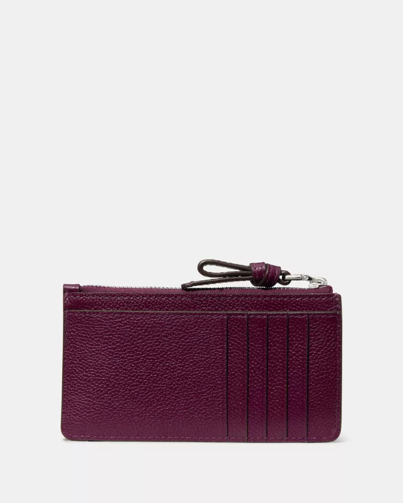 porta-cartões loop east west zip card case purple agate