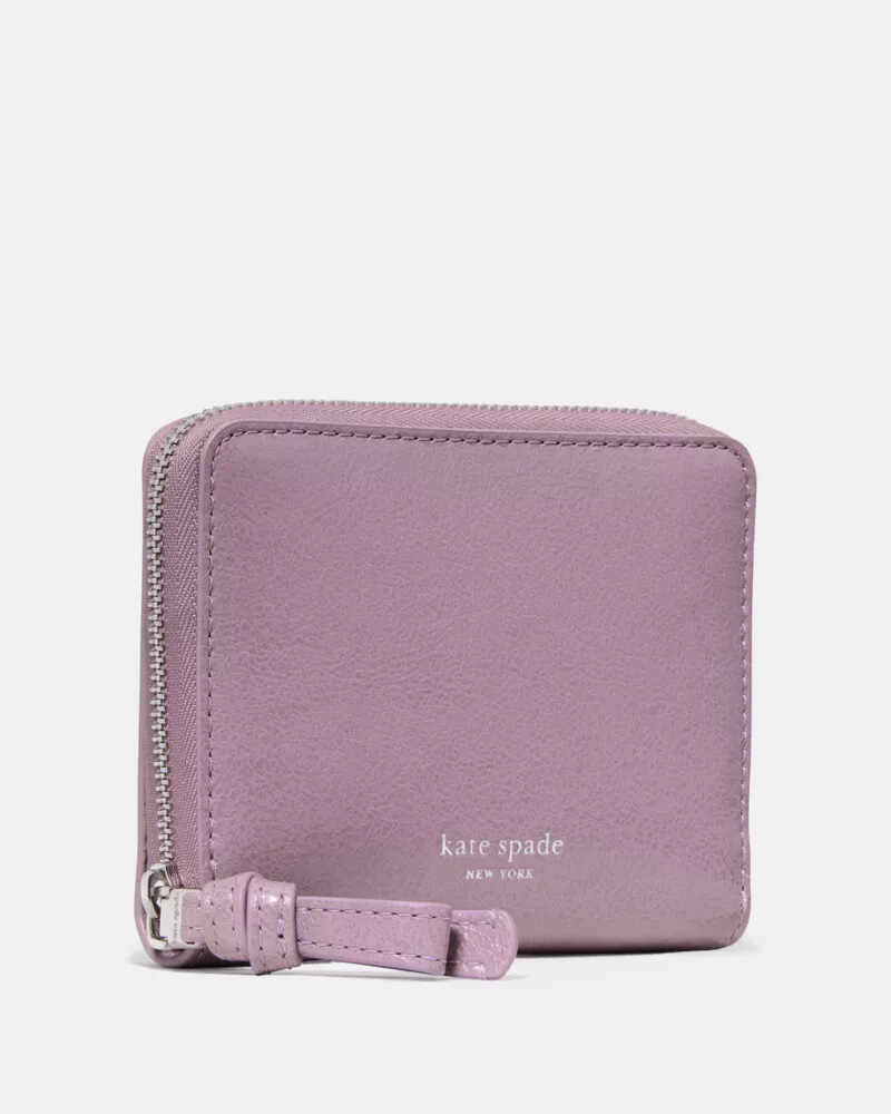 carteira loop glazed zip around roxa mercado