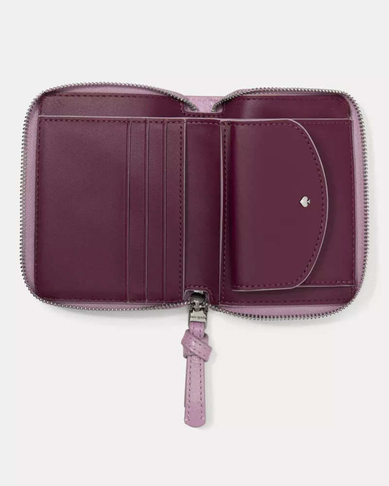 carteira loop glazed zip around roxa mercado