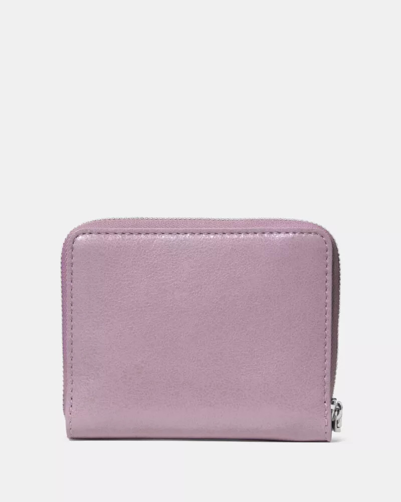 carteira loop glazed zip around roxa mercado