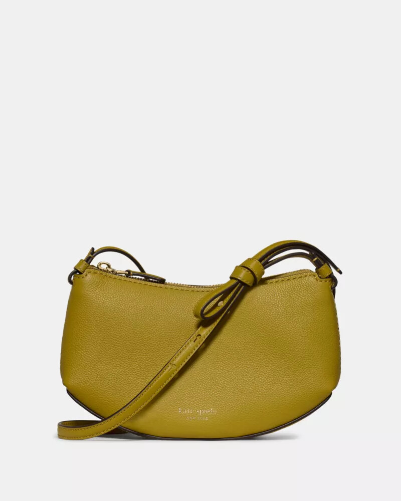 bolsa transversal loop com estampa de folha de louro