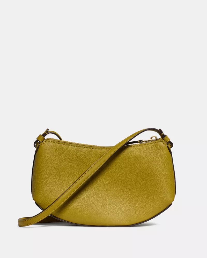 bolsa transversal loop com estampa de folha de louro