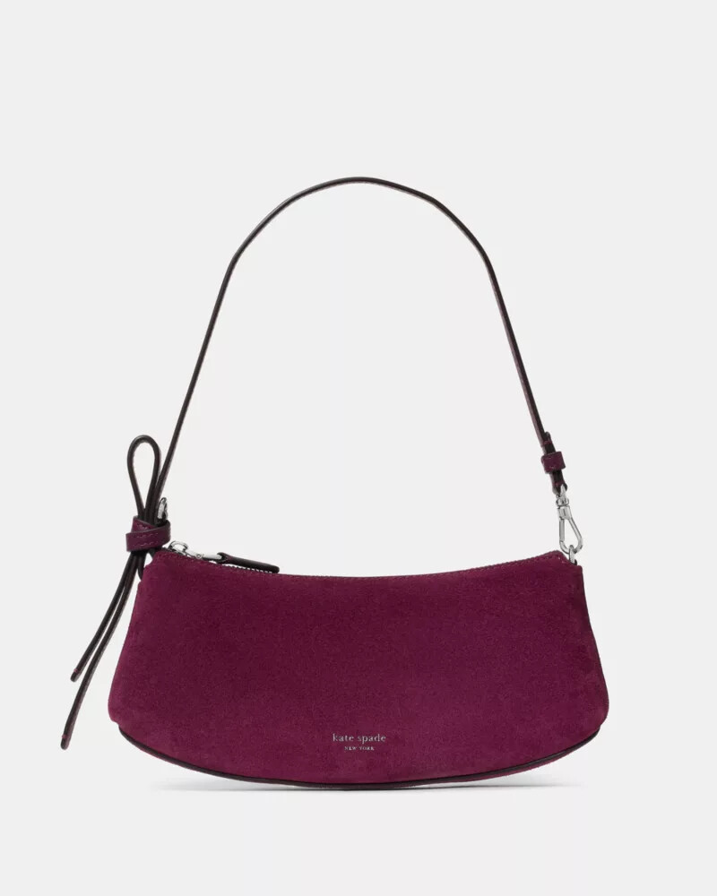 bolsa loop suede pochette Ágata roxa
