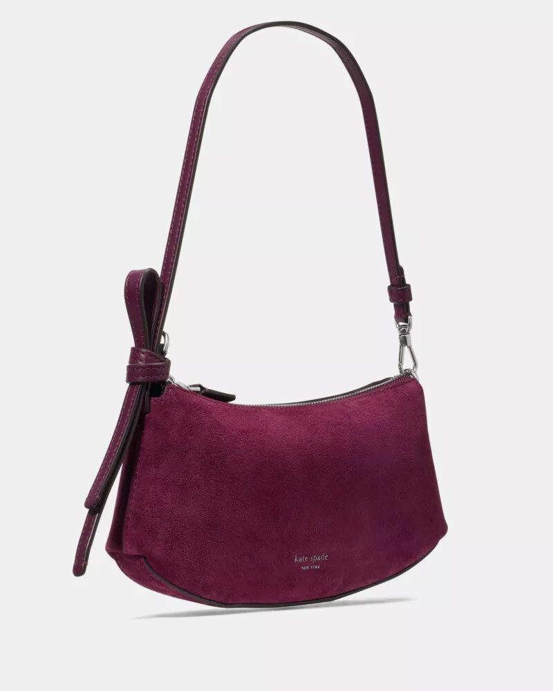 bolsa loop suede pochette Ágata roxa