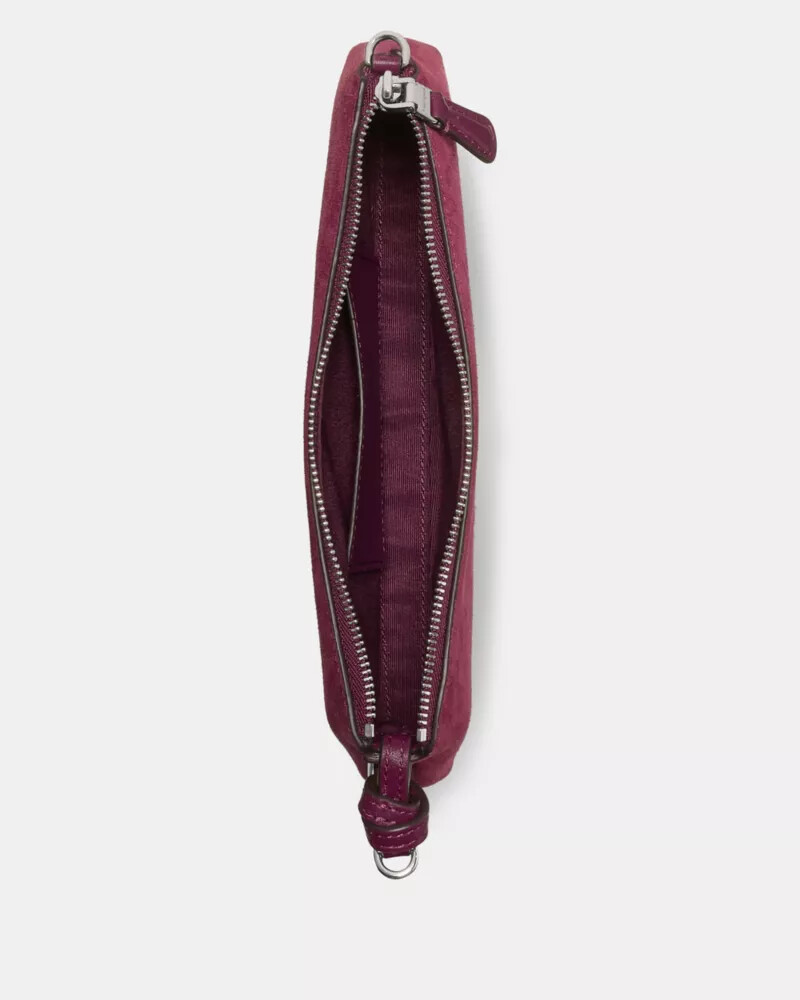 bolsa loop suede pochette Ágata roxa