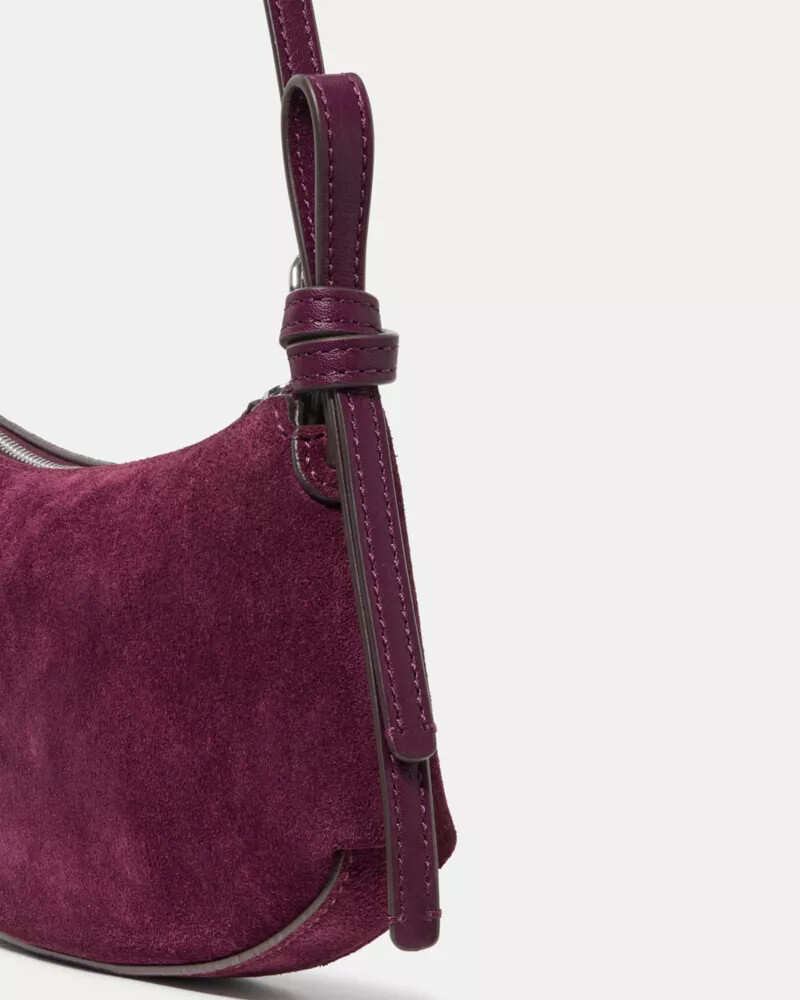 bolsa loop suede pochette Ágata roxa