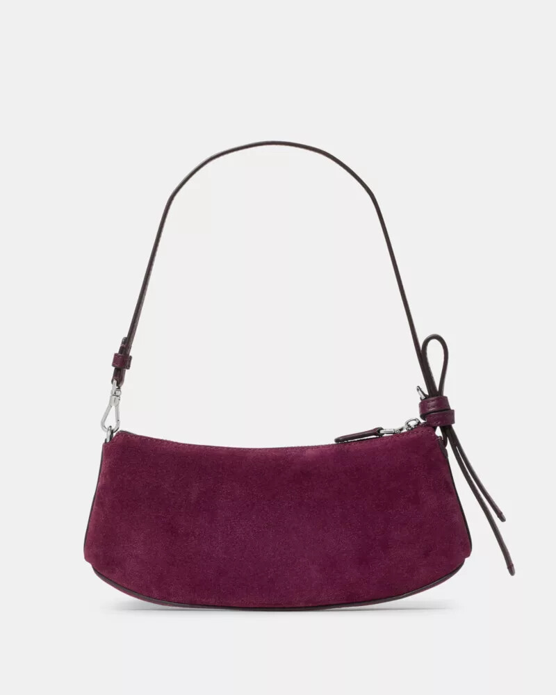 bolsa loop suede pochette Ágata roxa