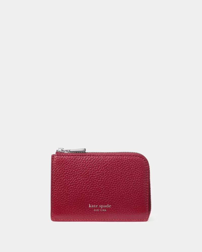 mini porta-cartões zip vermelho jam