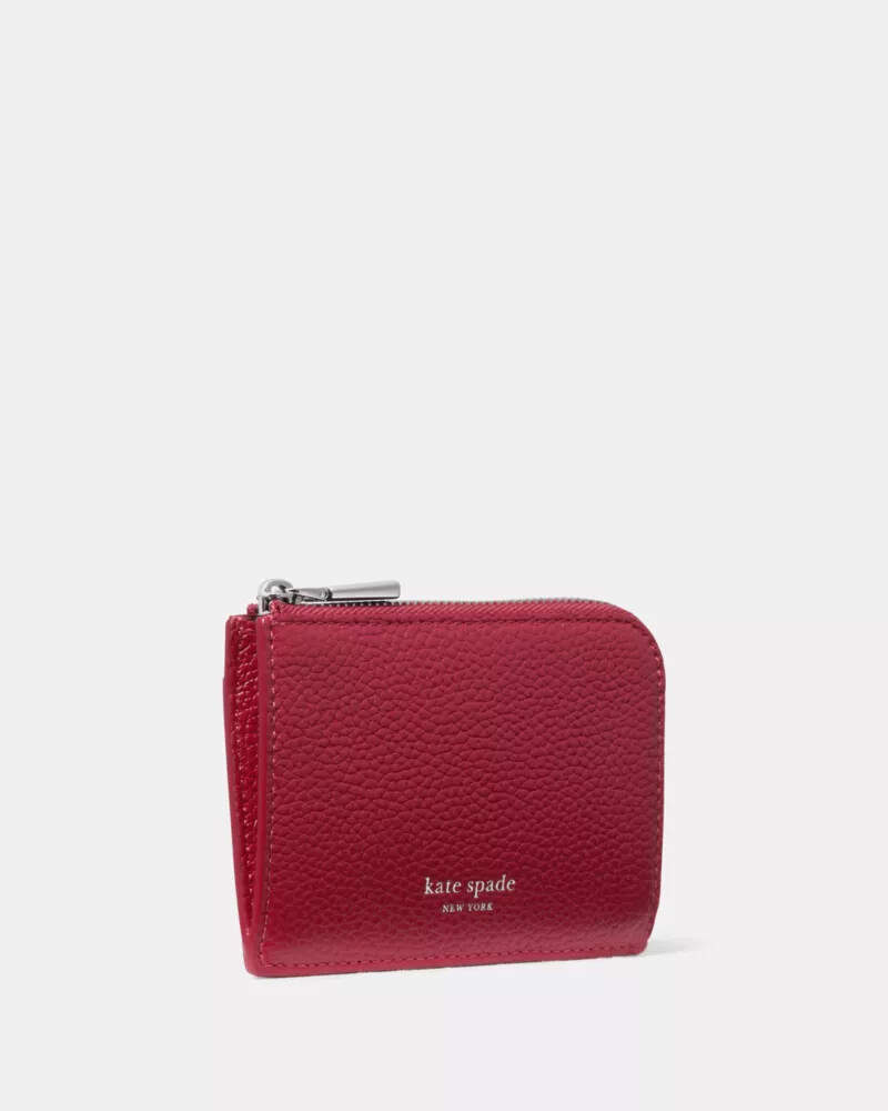 mini porta-cartões zip vermelho jam