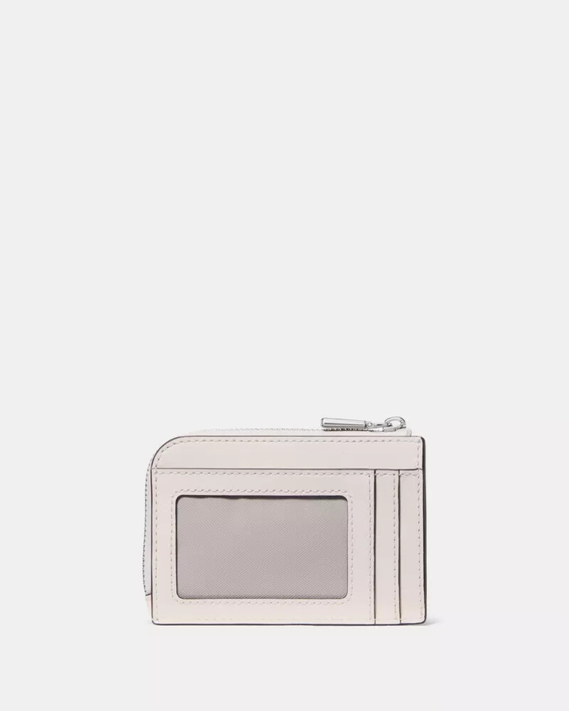 porta-cartões mini com zíper eu te amo cor creme multicolorido